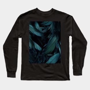 Whispers of Blue Feathers Long Sleeve T-Shirt